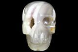 Polished Agate Skull with Amethyst Crystal Pocket #148114-1